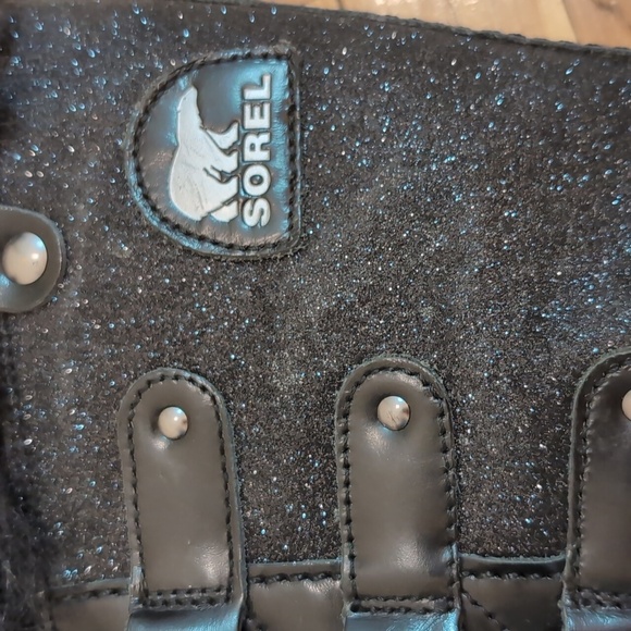 Sorel Tofino black glitter sparkle waterproof winter boots size 6 - Picture 12 of 12